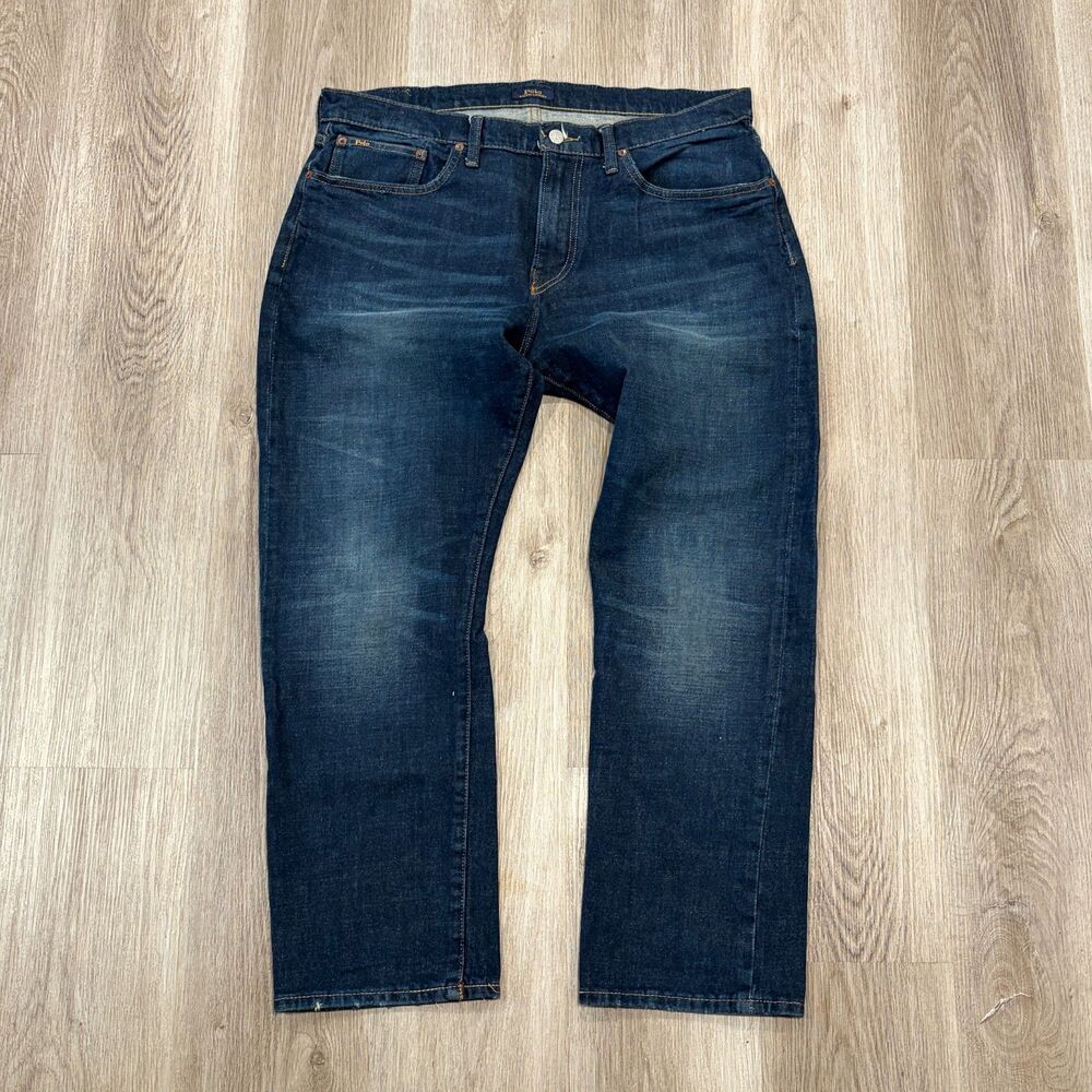 Polo Ralph Lauren Hampton Athletic Straight Leg Jeans Blue 38x30 Dark Wash